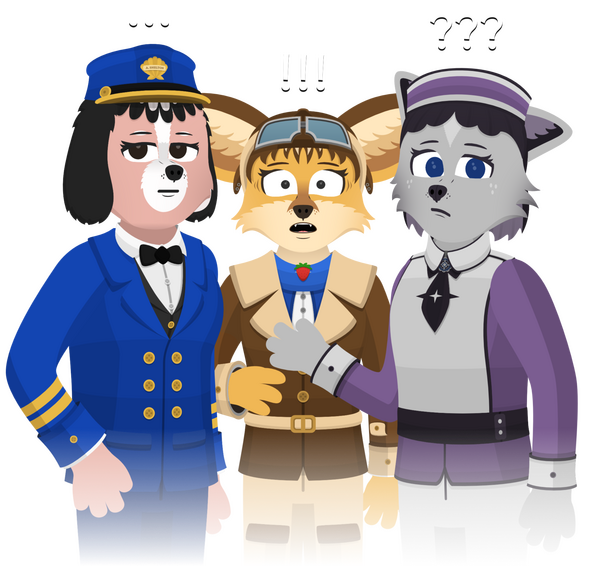 Alice, Elsie, and Jessie looking at you with mixed expressions.